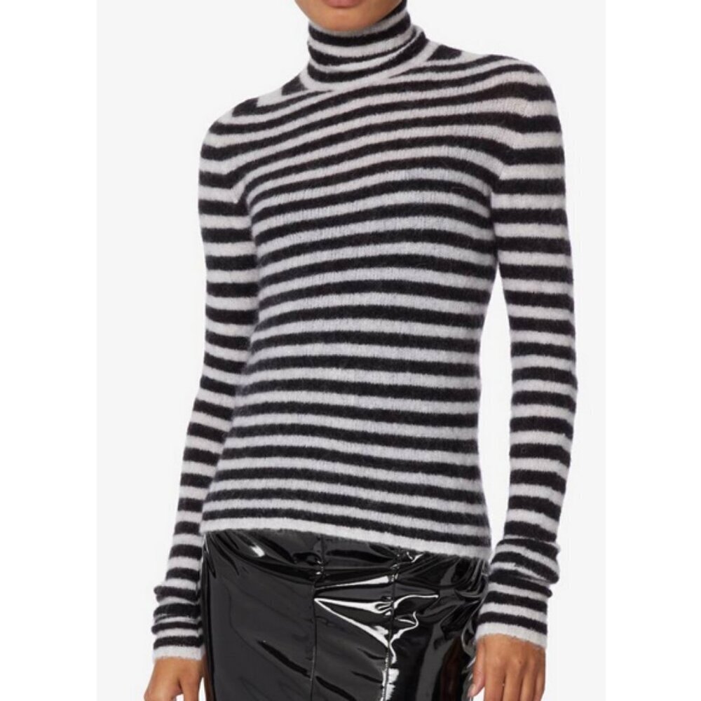 Philosophy di Lorenzo Serafini  High neck stripe fuzzy sweater sz 4 or S  NEW